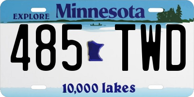 MN license plate 485TWD