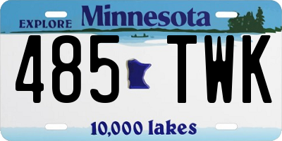 MN license plate 485TWK