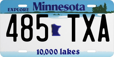 MN license plate 485TXA