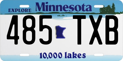MN license plate 485TXB