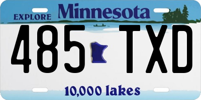 MN license plate 485TXD