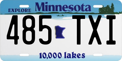 MN license plate 485TXI