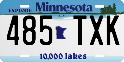 MN license plate 485TXK