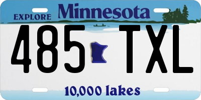 MN license plate 485TXL