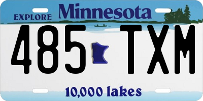 MN license plate 485TXM