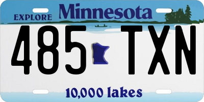 MN license plate 485TXN