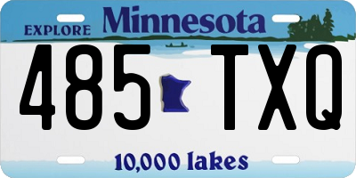 MN license plate 485TXQ