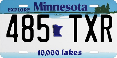 MN license plate 485TXR