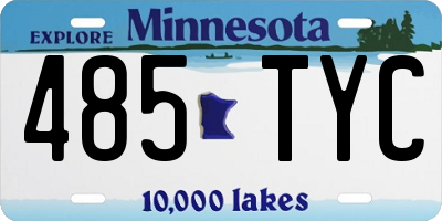 MN license plate 485TYC