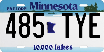 MN license plate 485TYE