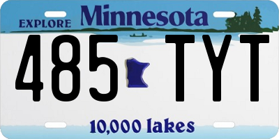 MN license plate 485TYT