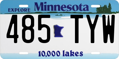 MN license plate 485TYW