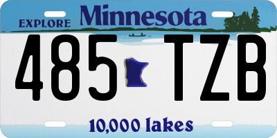 MN license plate 485TZB