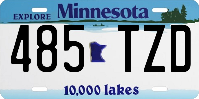 MN license plate 485TZD