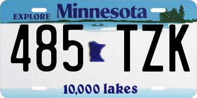 MN license plate 485TZK