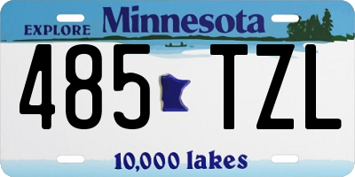 MN license plate 485TZL
