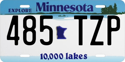 MN license plate 485TZP