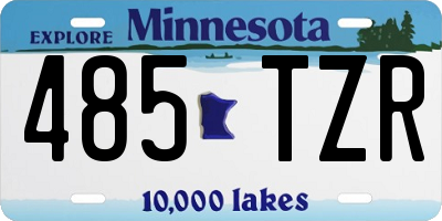 MN license plate 485TZR