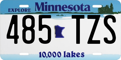 MN license plate 485TZS