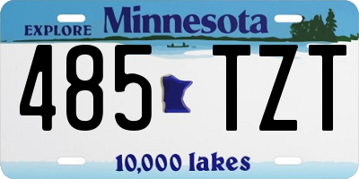 MN license plate 485TZT