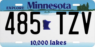 MN license plate 485TZV