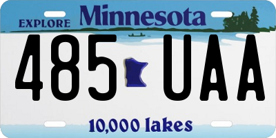 MN license plate 485UAA
