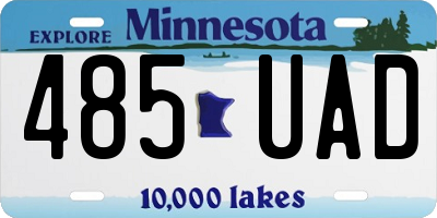 MN license plate 485UAD
