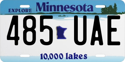 MN license plate 485UAE