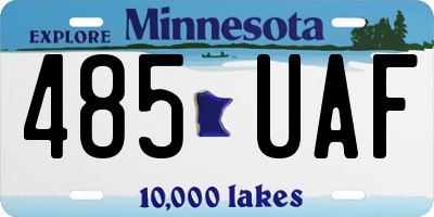 MN license plate 485UAF
