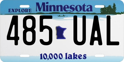 MN license plate 485UAL