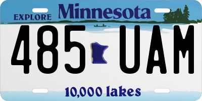 MN license plate 485UAM