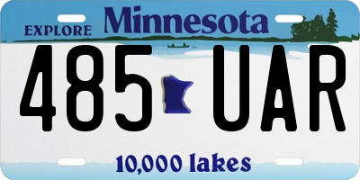 MN license plate 485UAR