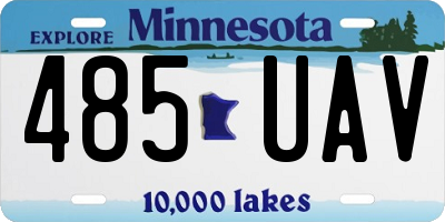 MN license plate 485UAV