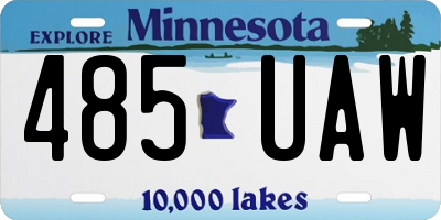 MN license plate 485UAW