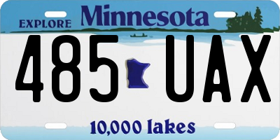 MN license plate 485UAX