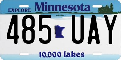MN license plate 485UAY