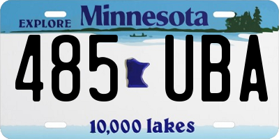 MN license plate 485UBA