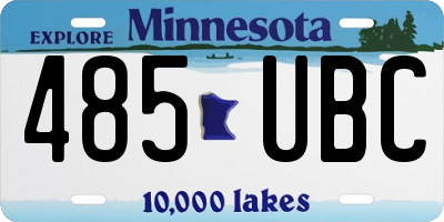 MN license plate 485UBC