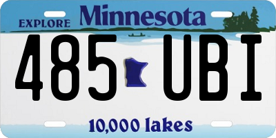 MN license plate 485UBI