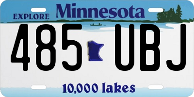 MN license plate 485UBJ