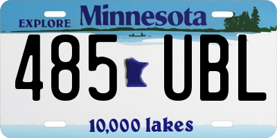 MN license plate 485UBL