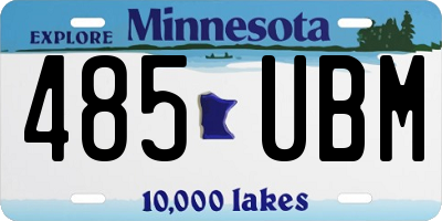 MN license plate 485UBM