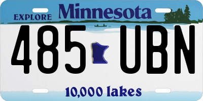 MN license plate 485UBN