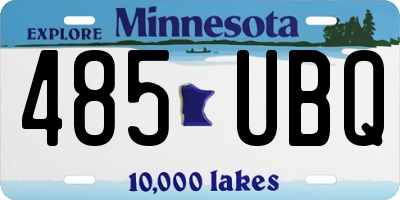 MN license plate 485UBQ
