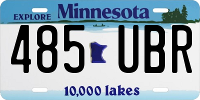 MN license plate 485UBR