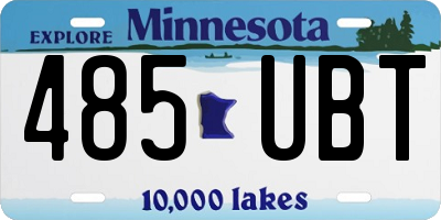 MN license plate 485UBT