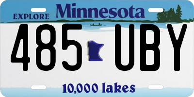 MN license plate 485UBY