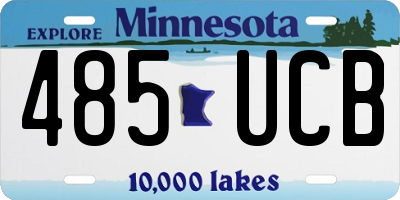 MN license plate 485UCB