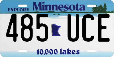 MN license plate 485UCE