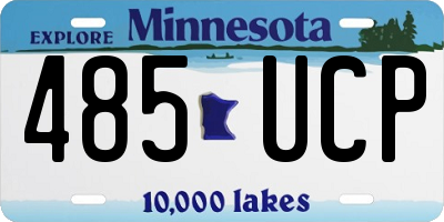 MN license plate 485UCP